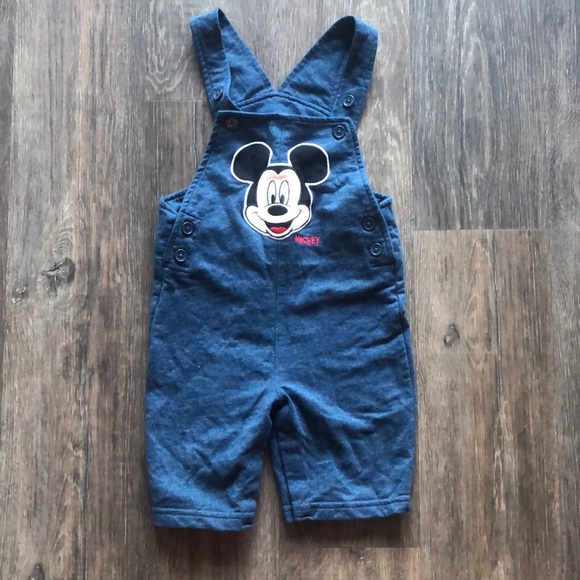 Disney Mickey Mouse Short Overalls Sz 24 mths - Picture 1 of 3